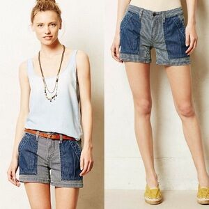 Anthropologie Pilcro Stet Railroad Denim Short